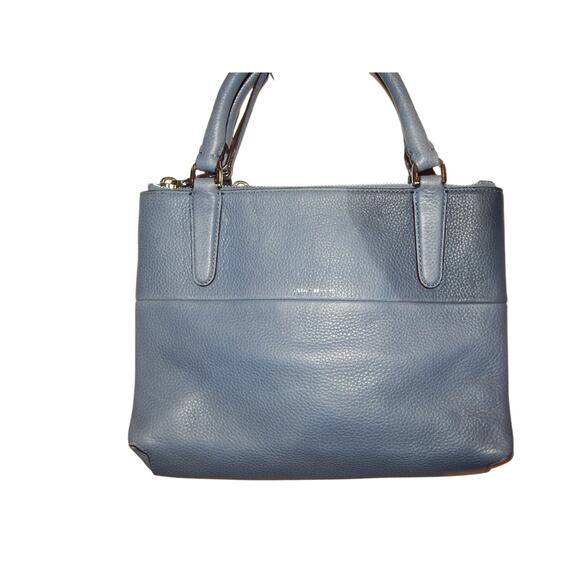 Coach 28163 Juniper Blue Leather MINI BOROUGH BAG Satchel Crossbody - Picture 1 of 12